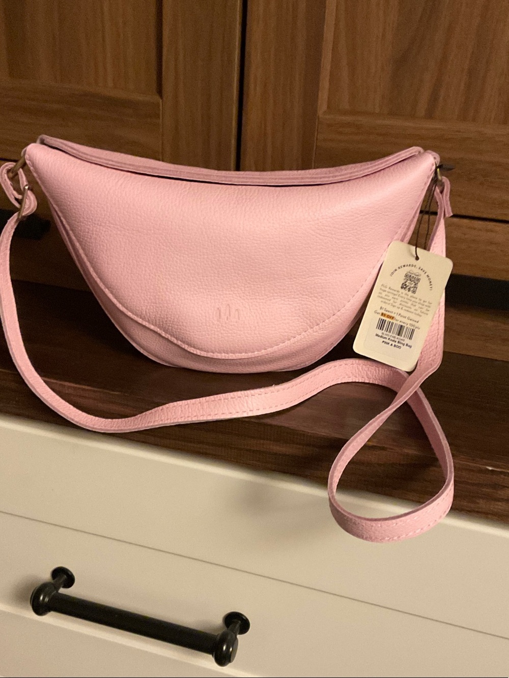 Women’s Pink Leather Crossbody Bag